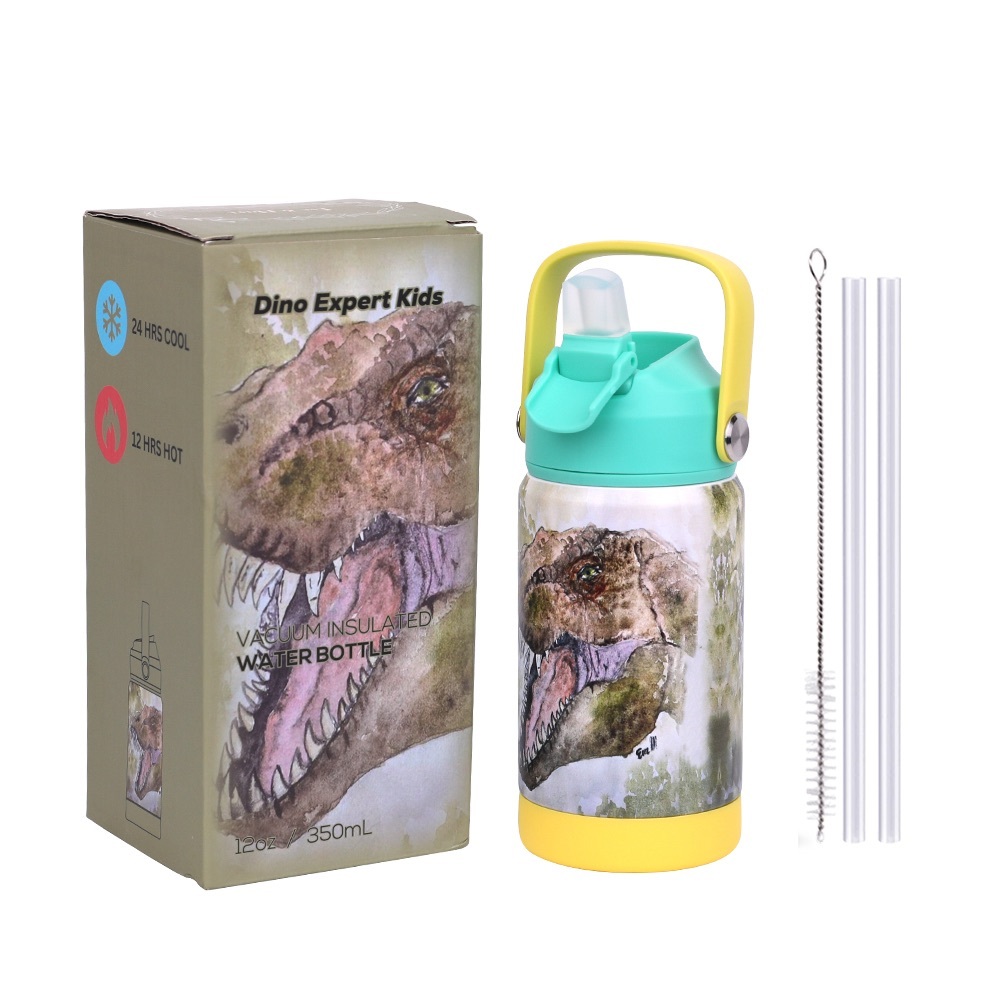 Sale Sale Dino thermos insulated water bottle for kids 12oz